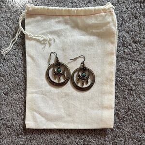 Lucky Brand hoop dangle earrings